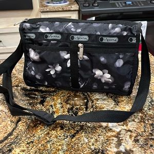 LeSportsac Black and White Shoulder Bag